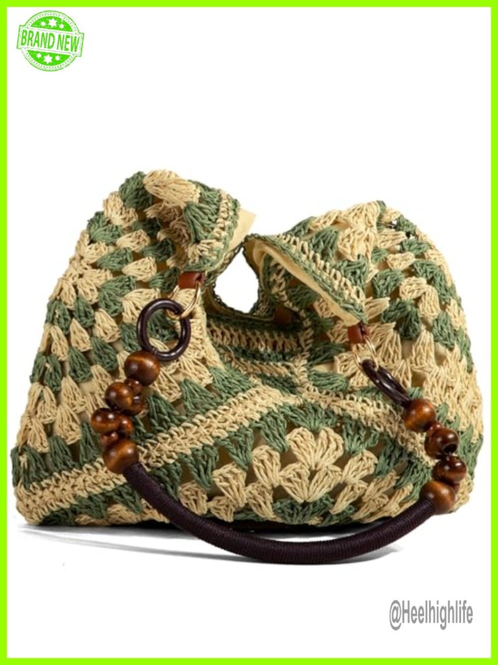 Handmade Crochet Knit Shoulder Bag Hobo Tote Bohemian Crossbody Purse